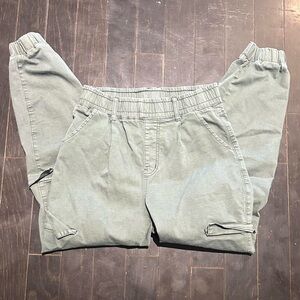 Casual Elastic Waist Jogger Pants - Green